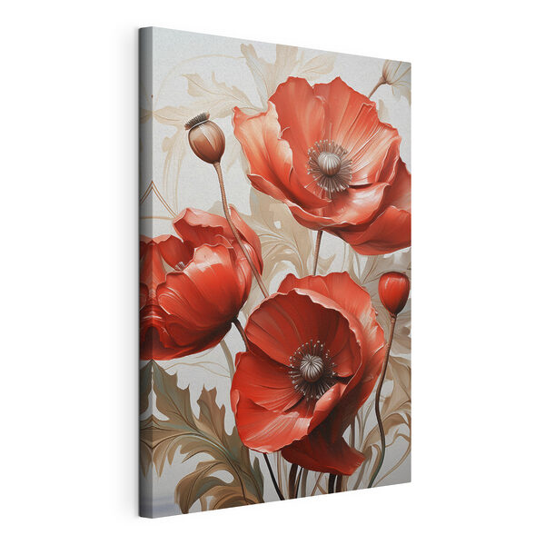 Wandbilder Wandbilder Leuchtend rote Mohnblumen in voller Blüte (Artikelnummer: s38732)