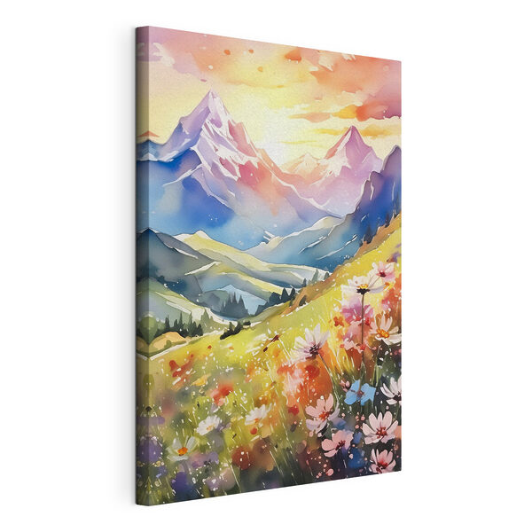 Wandbilder Ein Gemälde einer Bergkette (Artikelnummer: s38840) Wandbilder Wandbilder Ein Gemälde einer Bergkette (Artikelnummer: s38840)