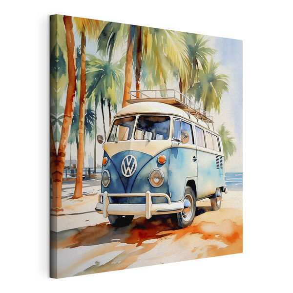 Wandbilder Ein Aquarell eines am Strand geparkten Lieferwagens (Artikelnummer: s38911) Wandbilder Wandbilder Ein Aquarell eines am Strand geparkten Lieferwagens (Artikelnummer: s38911)