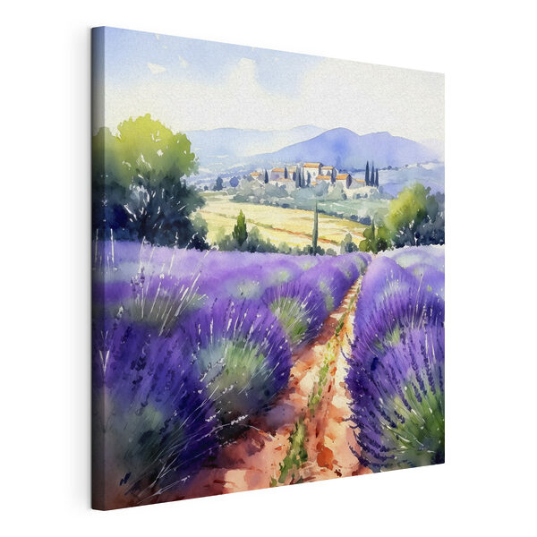 Wandbilder Ein Aquarell eines Lavendelfeldes (Artikelnummer: s38913) Wandbilder Wandbilder Ein Aquarell eines Lavendelfeldes (Artikelnummer: s38913)