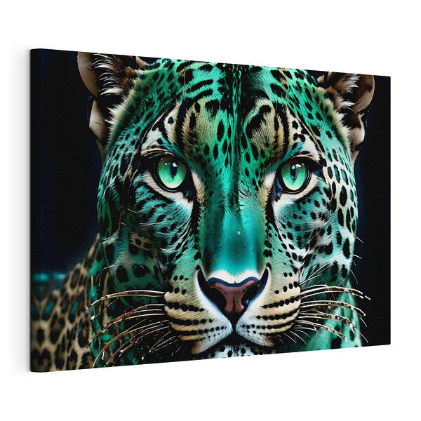 Wandbilder Wandbilder Lebhafter Leopard mit ausdrucksstarken Augen (Artikelnummer: s38979)