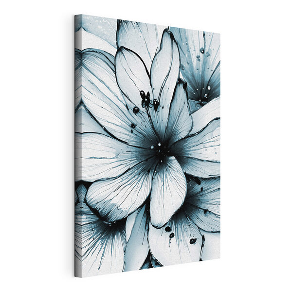 Wandbilder Wandbilder Zarte blaue Blumenabstraktion (Artikelnummer: s38980)