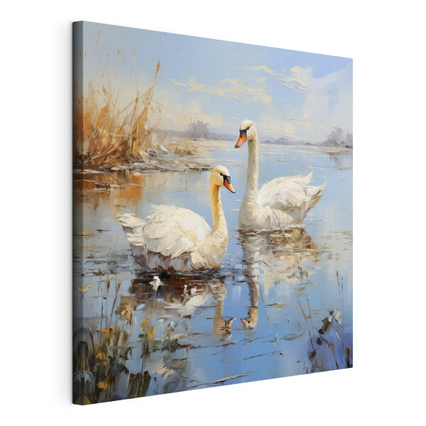Wandbilder Wandbilder Zwei Schwäne in einem See (Artikelnummer: s39130)