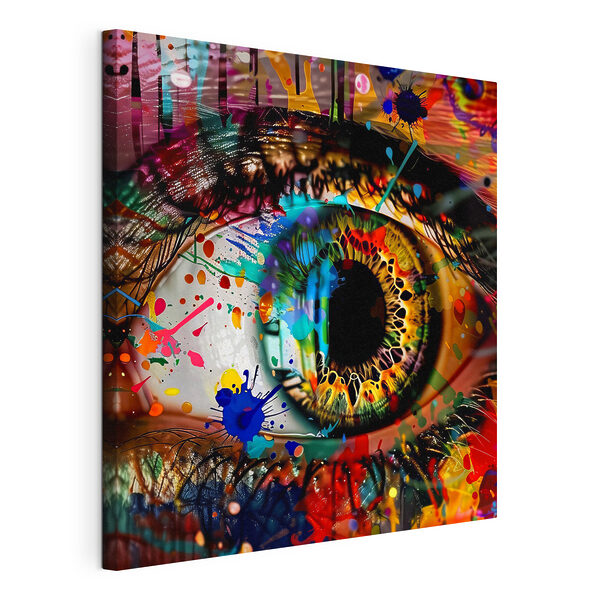Wandbilder Wandbilder Farbenfrohes Auge mit künstlerischen Spritzern (Artikelnummer: s39135)