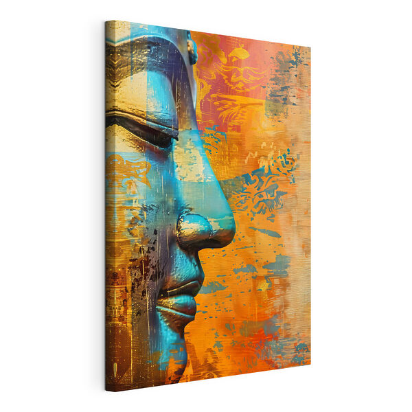 Vibrant face in colorful abstraction Vibrant face in colorful abstraction