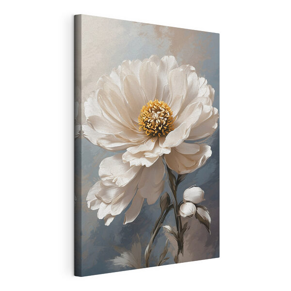 Eine weiße Blume mit gelber Mitte Wandbilder Eine weiße Blume mit gelber Mitte