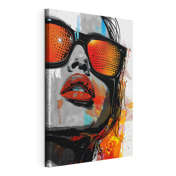 Wandbilder Wandbilder Eine Frau mit Sonnenbrille und Lippen (Artikelnummer: s39205)