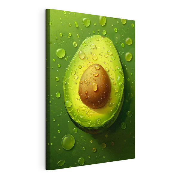 Wandbilder Wandbilder Frische Avocado mit funkelnden Tröpfchen (Artikelnummer: s39237)