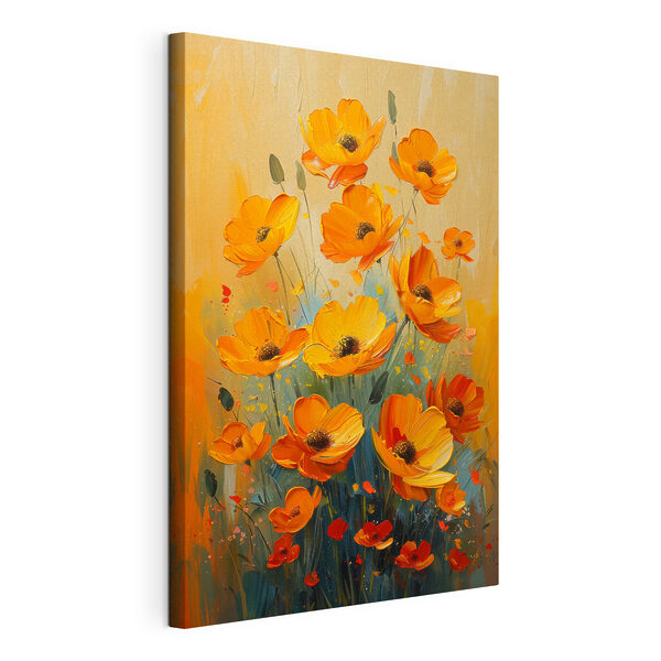 Gemälde von Blumen auf einer Leinwand Wandbilder Gemälde von Blumen auf einer Leinwand