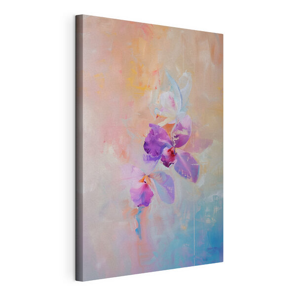 Wandbilder Gemälde von lila Blumen