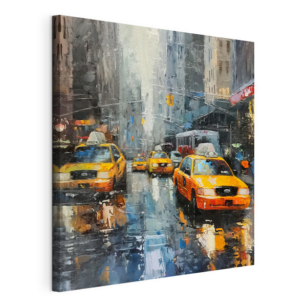Wandbilder Gemälde einer Straße mit gelben Taxis (Artikelnummer: s39537) Wandbilder Wandbilder Gemälde einer Straße mit gelben Taxis (Artikelnummer: s39537)