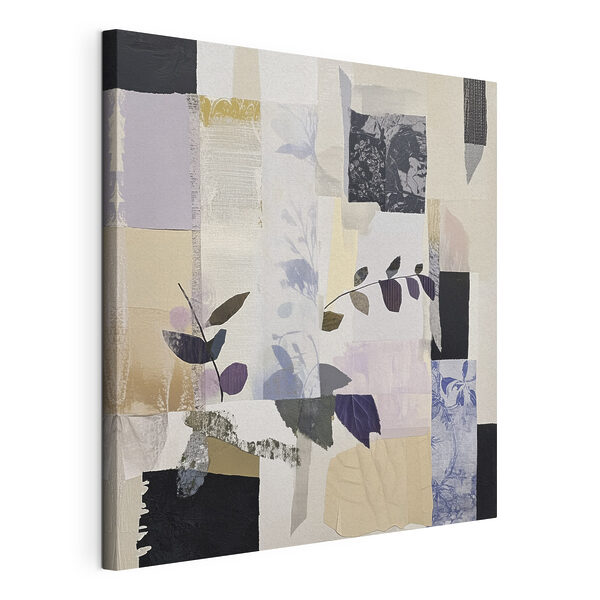 Wandbilder Kunstwerk mit Blättern und Quadraten (Artikelnummer: s39908) Wandbilder Wandbilder Kunstwerk mit Blättern und Quadraten (Artikelnummer: s39908)