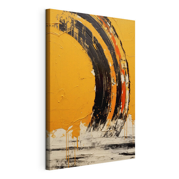Wandbilder Schwarze und orange Farbe auf gelber Oberfläche (Artikelnummer: s39923) Wandbilder Wandbilder Schwarze und orange Farbe auf gelber Oberfläche (Artikelnummer: s39923)