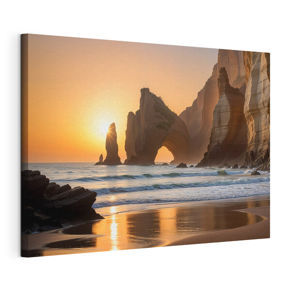 Wandbilder Sonnenuntergang über einem Strand mit Felsen und Wasser (Artikelnummer: s40025) Wandbilder Wandbilder Sonnenuntergang über einem Strand mit Felsen und Wasser (Artikelnummer: s40025)