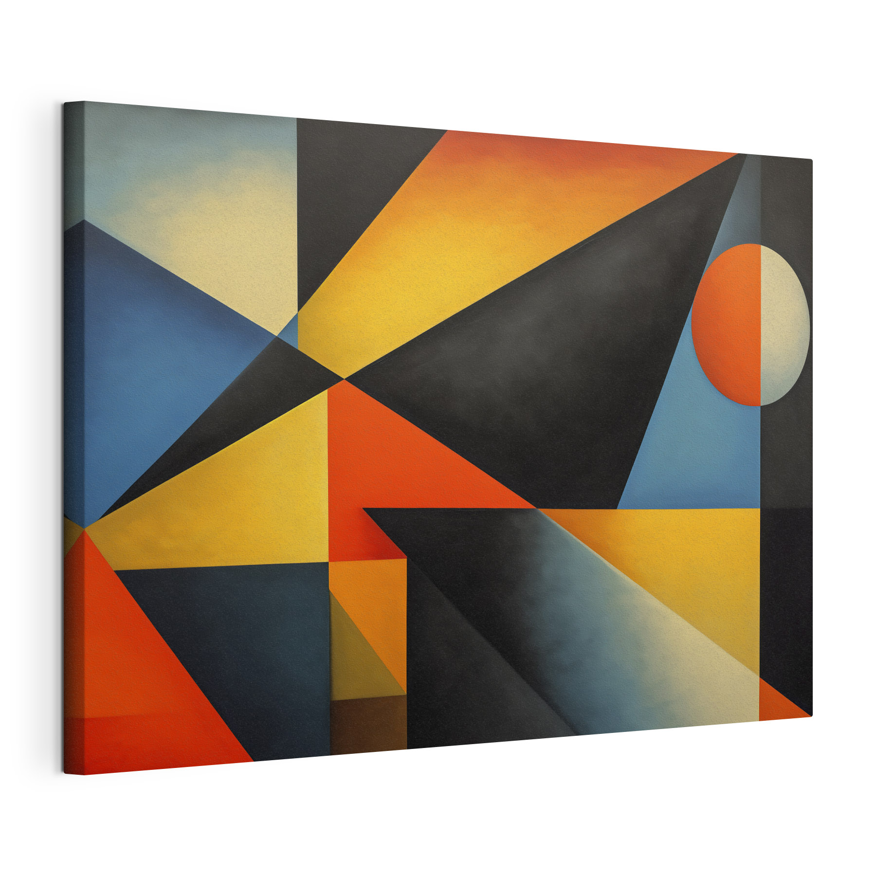 Colorful art piece with a circle