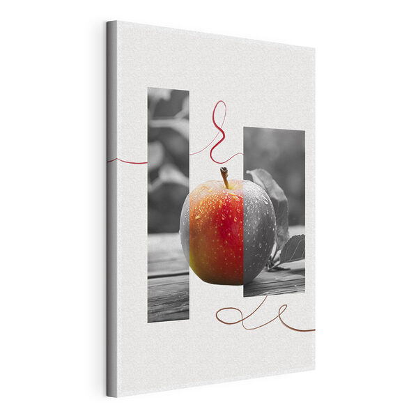 Roter und grauer Apfel Wandbilder Roter und grauer Apfel