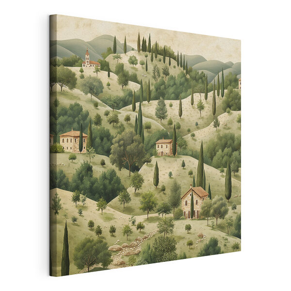 Wandbilder Gemälde einer Landschaft mit Häusern und Bäumen (Artikelnummer: s40077) Wandbilder Wandbilder Gemälde einer Landschaft mit Häusern und Bäumen (Artikelnummer: s40077)