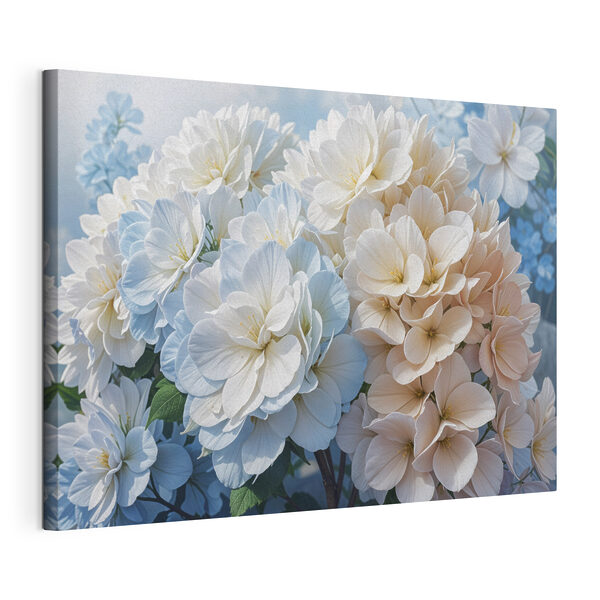 Gruppe von weißen und blauen Blumen Wandbilder Gruppe von weißen und blauen Blumen