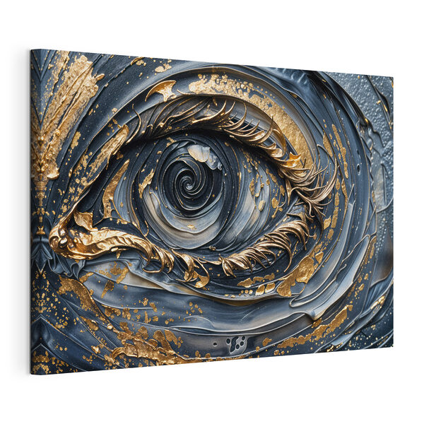 Swirling colors of an expressive eye