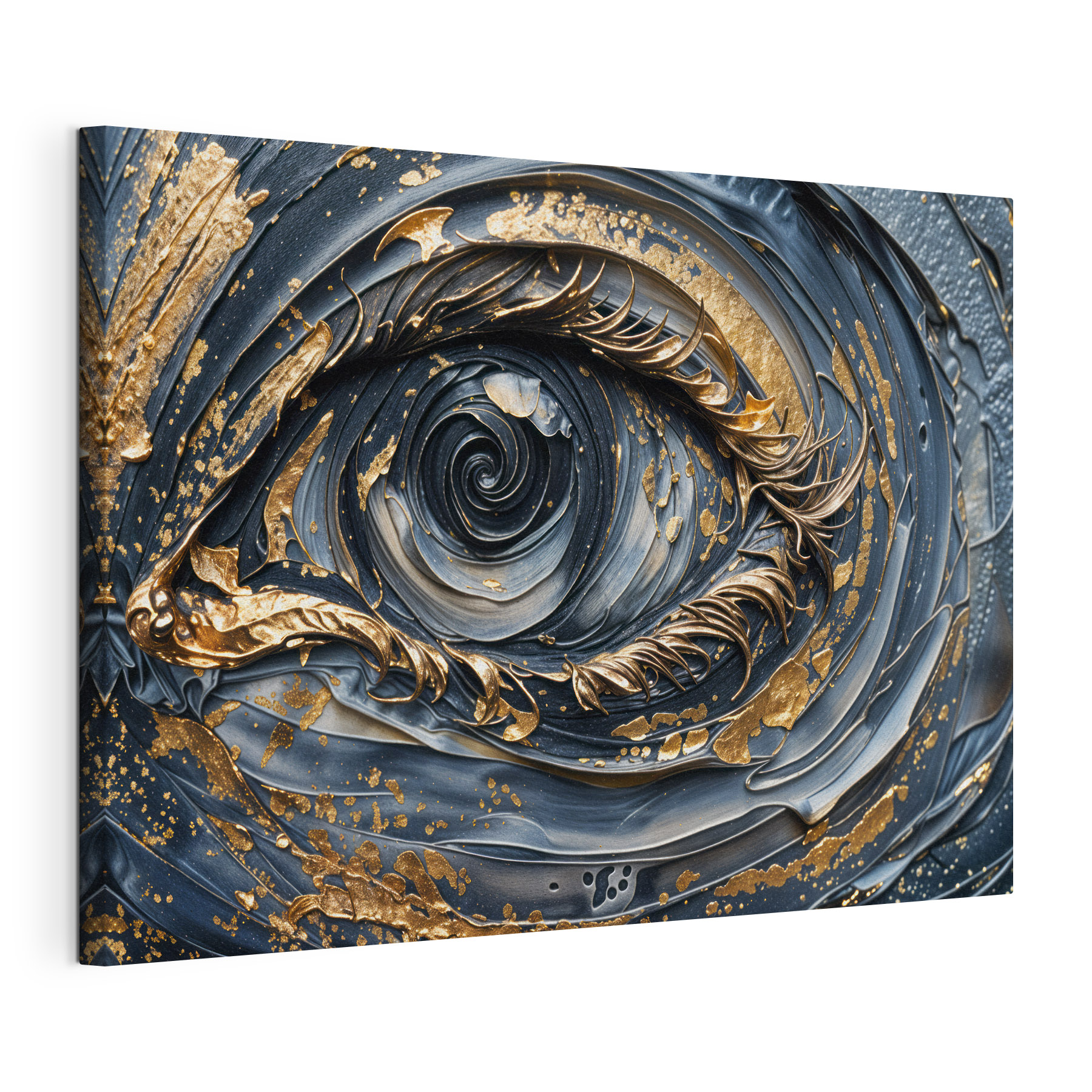 Swirling colors of an expressive eye