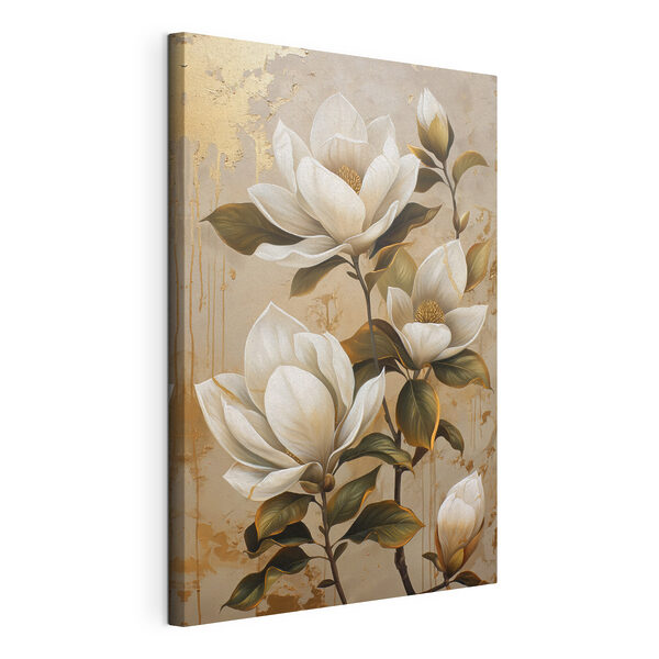 Wandbilder Malerei von weißen Blumen
