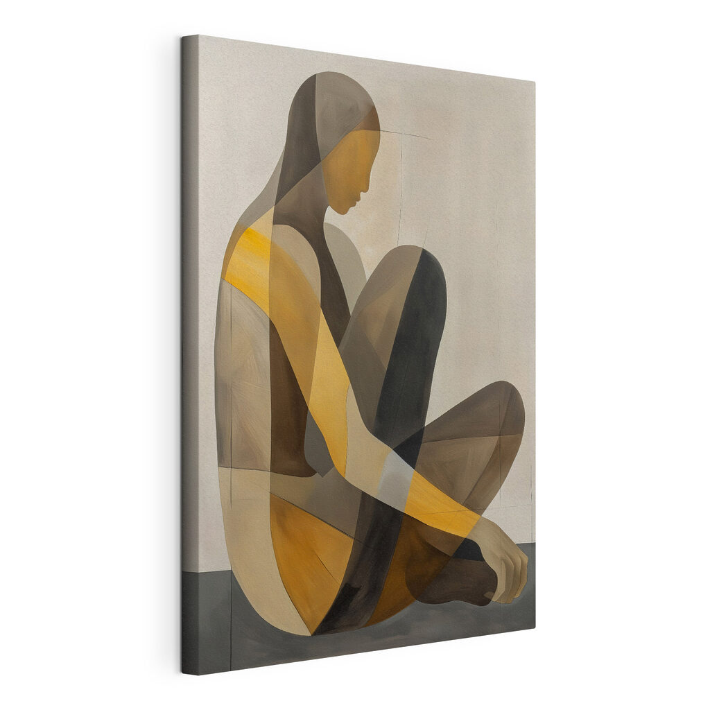 Painting of a woman sitting down