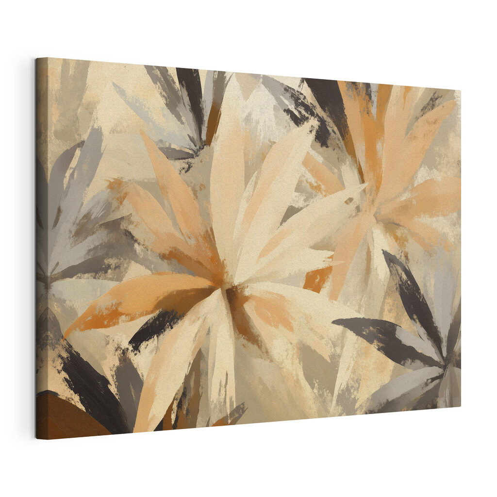Abstract floral design in warm tones