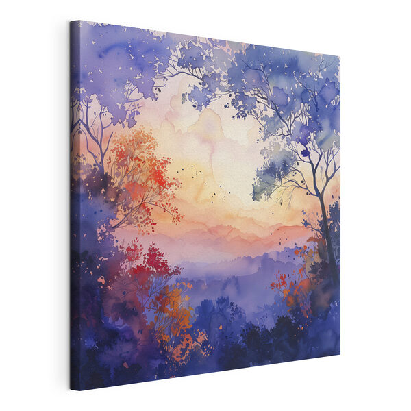 Wandbilder Aquarell von Bäumen und einem Sonnenuntergang (Artikelnummer: s40304) Wandbilder Wandbilder Aquarell von Bäumen und einem Sonnenuntergang (Artikelnummer: s40304)
