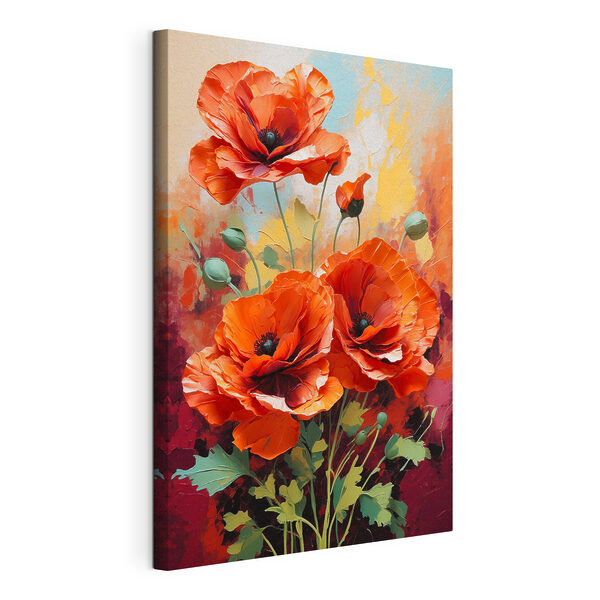 Malerei von roten Blumen Wandbilder Malerei von roten Blumen