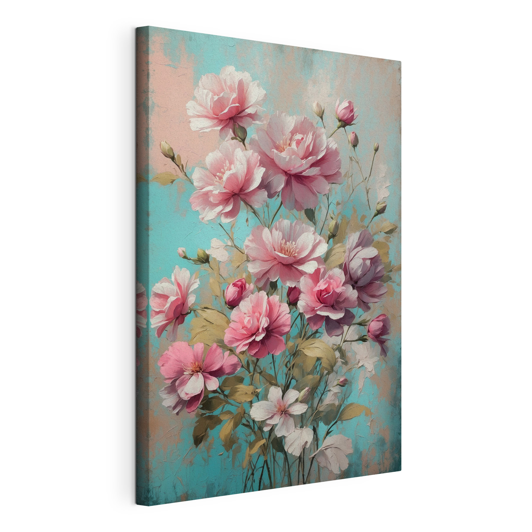 Painting of pink flowers