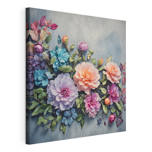 Wandbilder Wandbilder Gruppe von bunten Blumen (Artikelnummer: s40346)