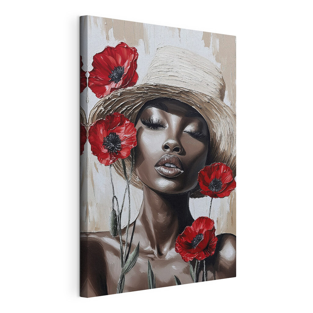 Woman with flowers in her hair Woman with flowers in her hair