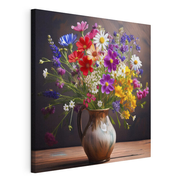 Vase mit Blumen auf einem Tisch Wandbilder Vase mit Blumen auf einem Tisch