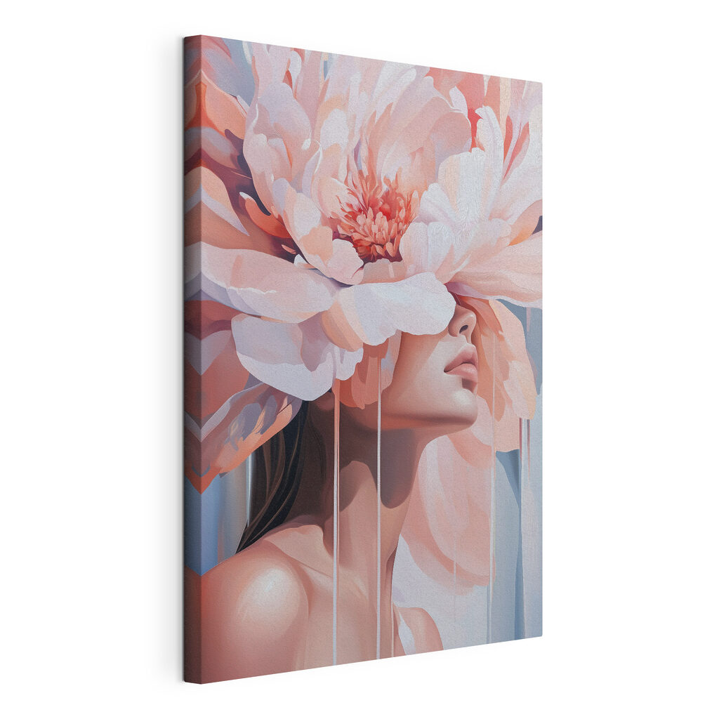 Woman with flowers on her head