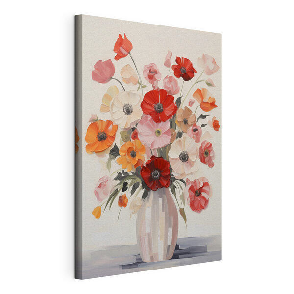 Painting of flowers in a vase