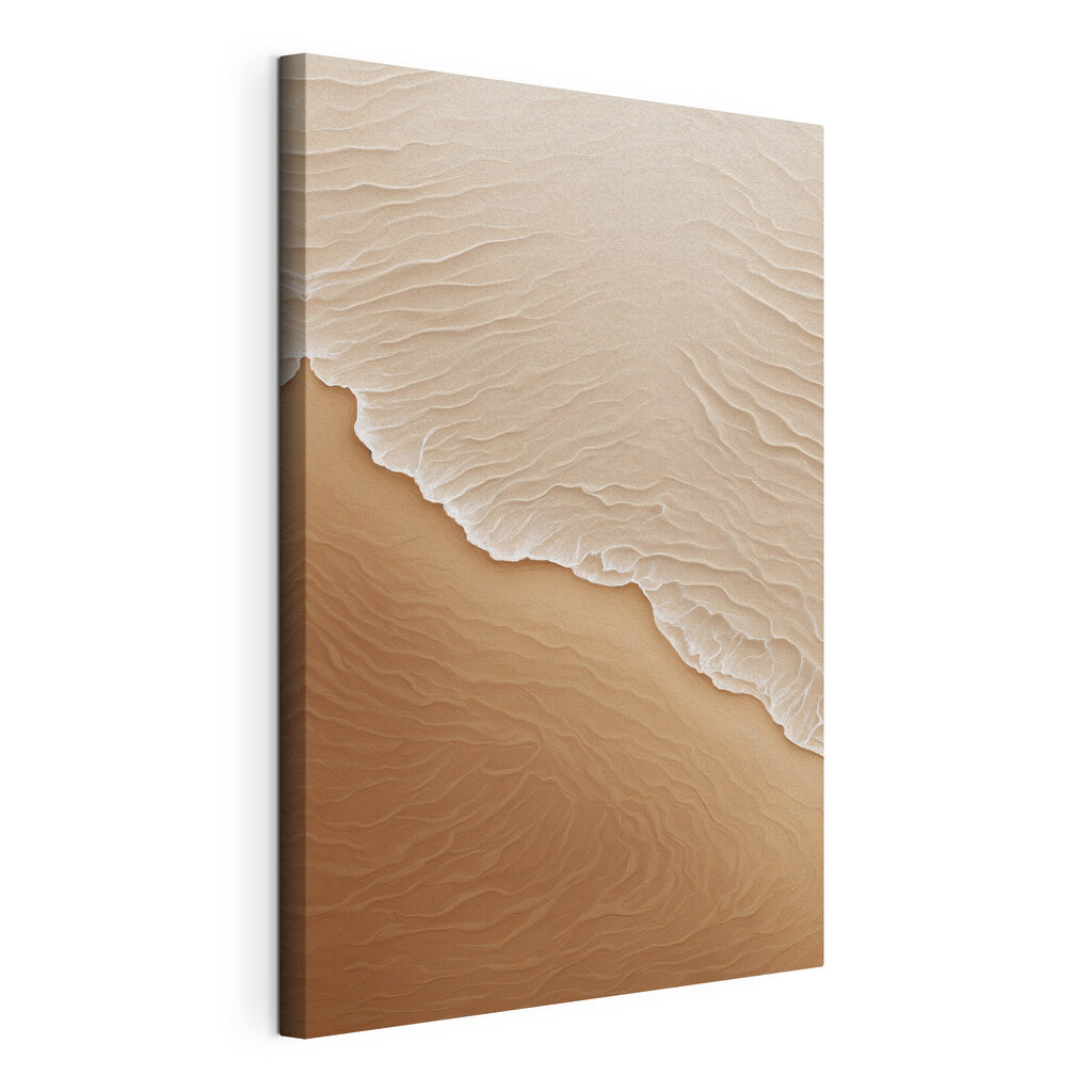 Sand beach with waves