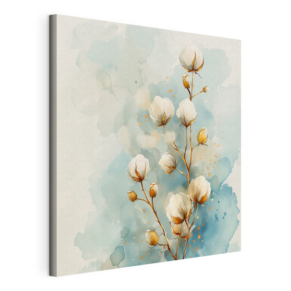 Aquarell von Baumwollblüten Wandbilder Aquarell von Baumwollblüten