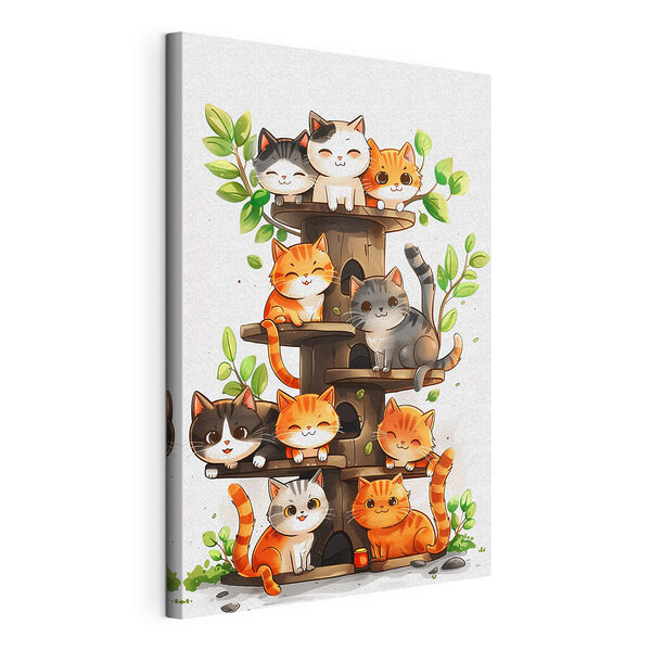 Wandbilder Gruppe von Katzen auf einem Baum (Artikelnummer: s40927) Wandbilder Wandbilder Gruppe von Katzen auf einem Baum (Artikelnummer: s40927)
