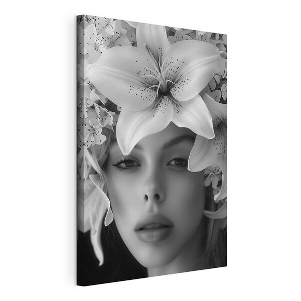Frau mit Blumen auf dem Kopf Wandbilder Frau mit Blumen auf dem Kopf