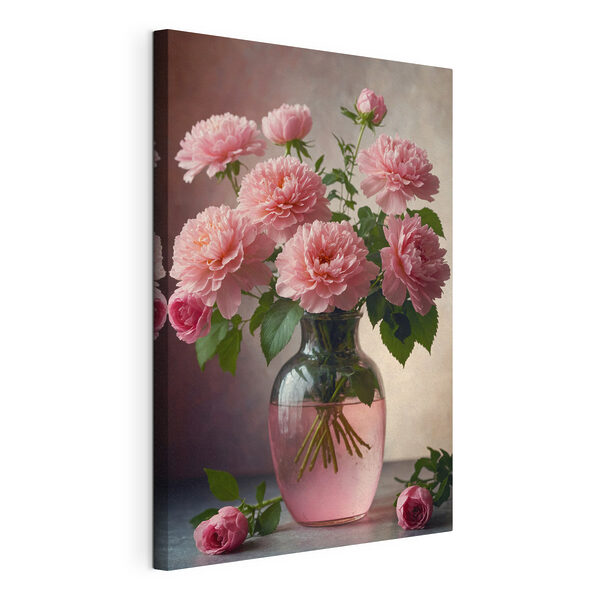 Vase mit rosa Blumen Wandbilder Vase mit rosa Blumen