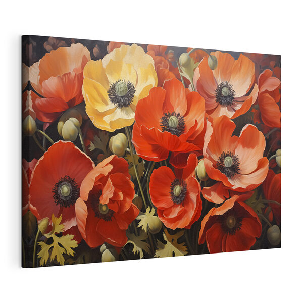 Leuchtende Mohnblumen in voller Blüte Wandbilder Leuchtende Mohnblumen in voller Blüte