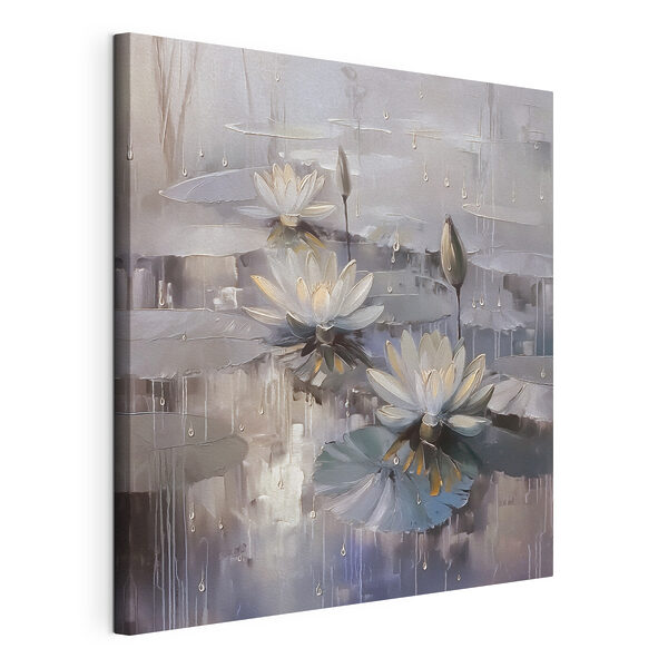 Wandbilder Wandbilder Gemälde von Blumen auf einem Teich (Artikelnummer: s41400)