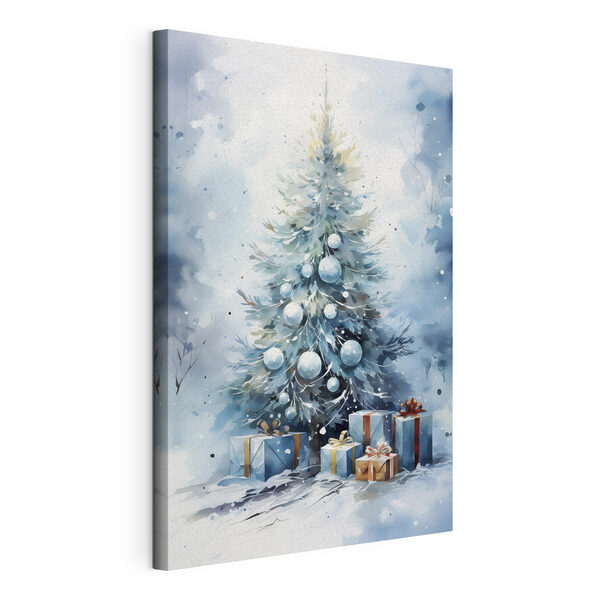 Aquarell eines Weihnachtsbaums mit Geschenken Wandbilder Aquarell eines Weihnachtsbaums mit Geschenken