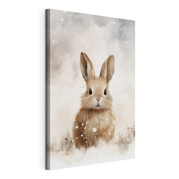 Kaninchen im Schnee Wandbilder Kaninchen im Schnee