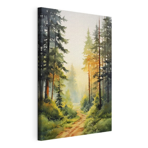 Aquarellmalerei eines Waldes Wandbilder Aquarellmalerei eines Waldes
