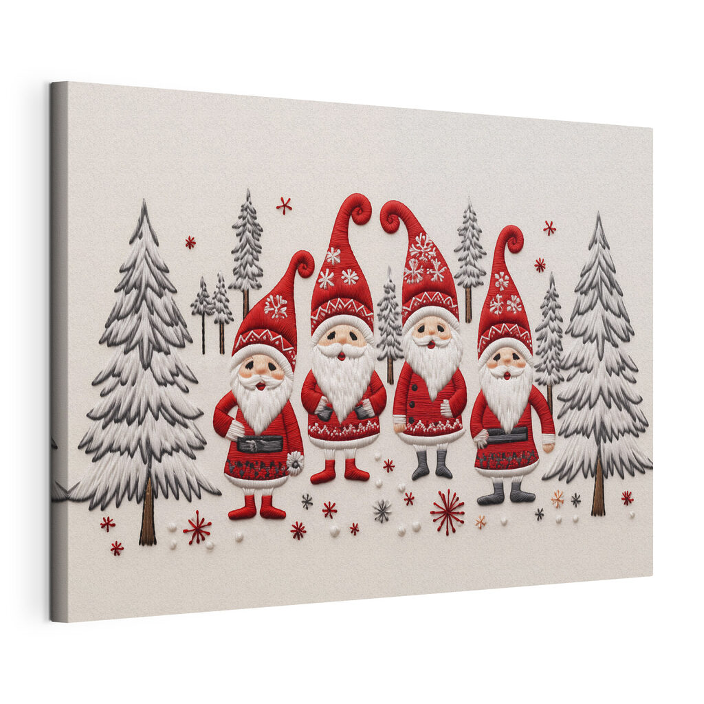 Group of gnomes and trees Group of gnomes and trees