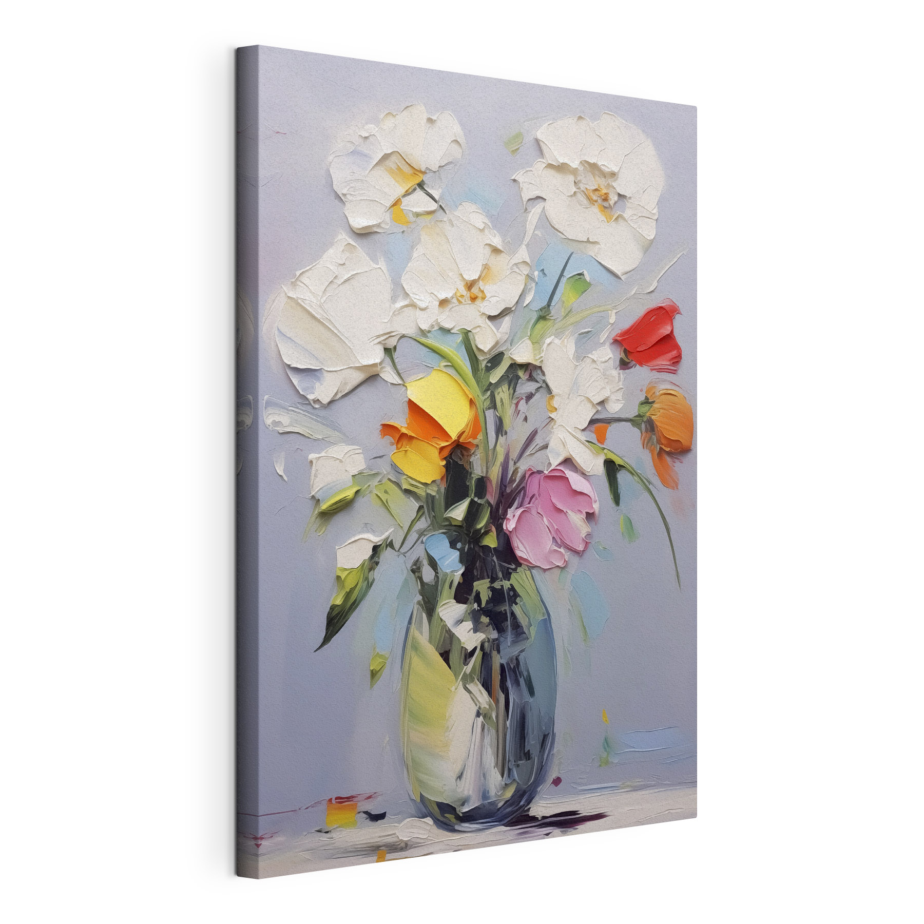 Painting of flowers in a vase