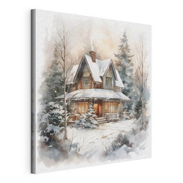 Wandbilder Haus im Schnee