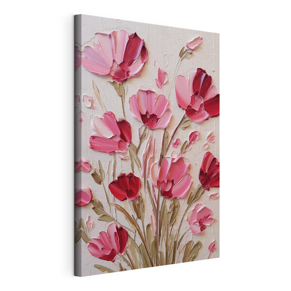 Wandbilder Wandbilder Gemälde mit rosa Blumen (Artikelnummer: s42318)