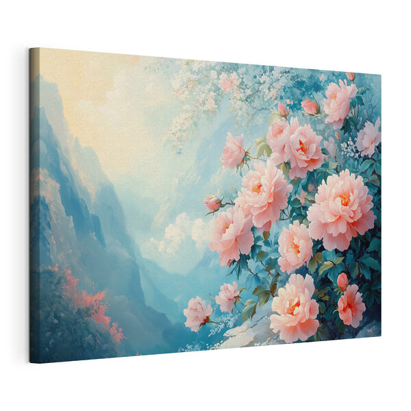 Painting of pink flowers